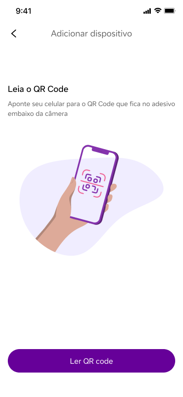 Vivo Casa Inteligente pairing — scan the QR code on the device label