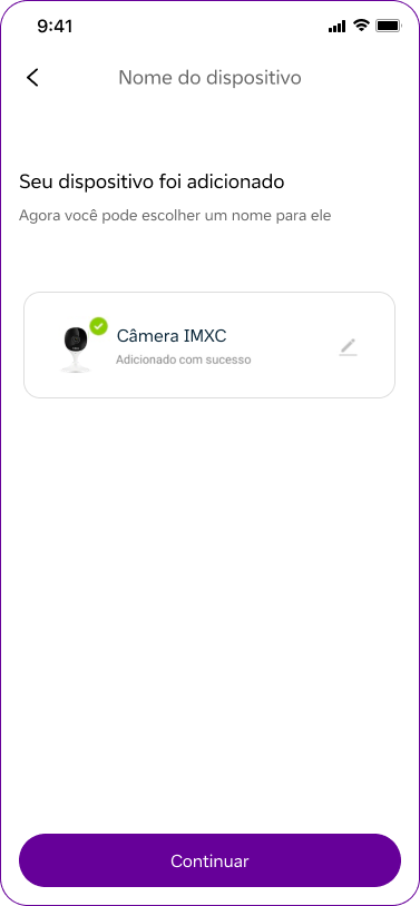 Vivo Casa Inteligente pairing — name the newly added device